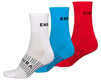 Endura CoolMax Race Sock (Red/White/Blue) (Triple Pack)